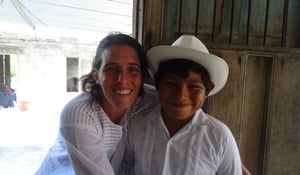 Ifi with one of the kids at Muycuche.