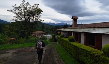 Rolando walking through Yunguilla